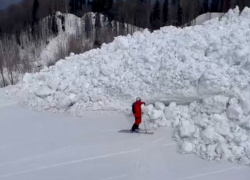 Последствия схода лавины в Сочи попали на видео