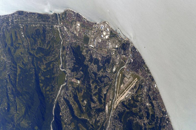 Российский космонавт показал Олимпийский парк Сочи с орбиты