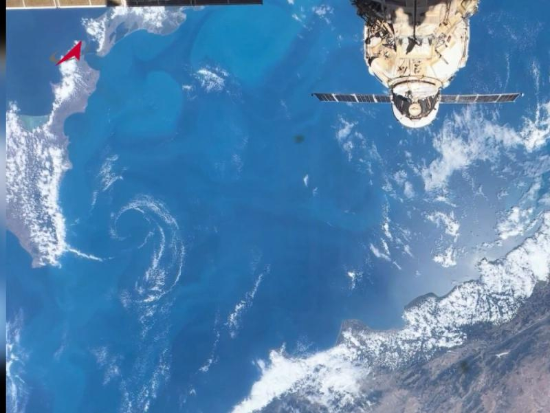 Летчик-космонавт показал как выглядит Черное море с высоты
